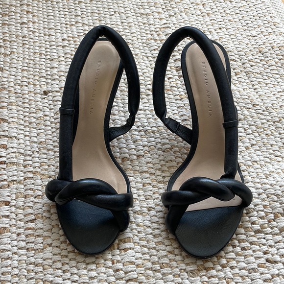 Studio Amelia Padded Braid Heels Sz 38 - Picture 1 of 4